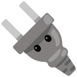 face without mouth and electric plug