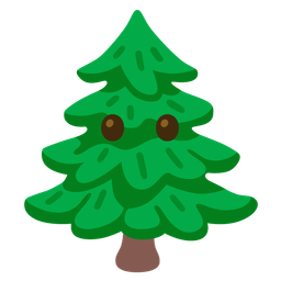 face without mouth and evergreen tree