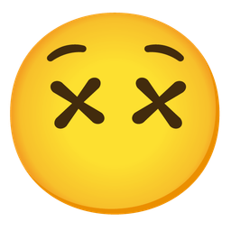 face without mouth and face with crossed-out eyes