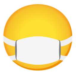 face without mouth and face with medical mask