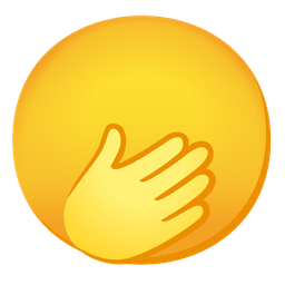 face without mouth and face with open eyes and hand over mouth