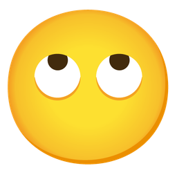 face without mouth and face with rolling eyes