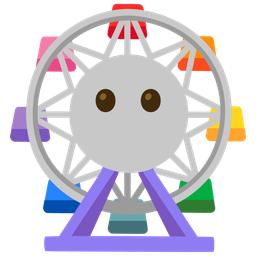 face without mouth and ferris wheel