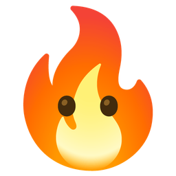 face without mouth and fire