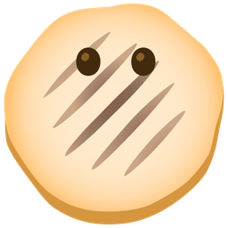 face without mouth and flatbread
