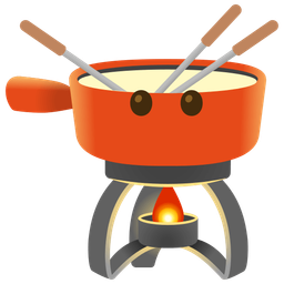 face without mouth and fondue