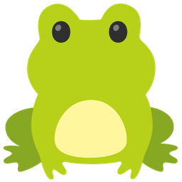 face without mouth and frog