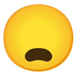 face without mouth and frowning face with open mouth