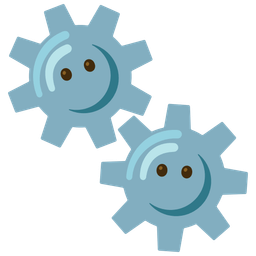 face without mouth and gear