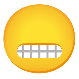 face without mouth and grimacing face