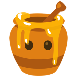 face without mouth and honey pot