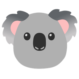 face without mouth and koala