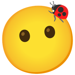 face without mouth and lady beetle
