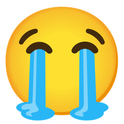 face without mouth and loudly crying face