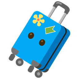 face without mouth and luggage