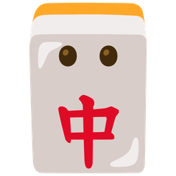 face without mouth and mahjong red dragon