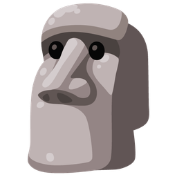 face without mouth and moai
