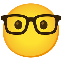 face without mouth and nerd face