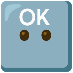face without mouth and OK button