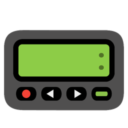 face without mouth and pager