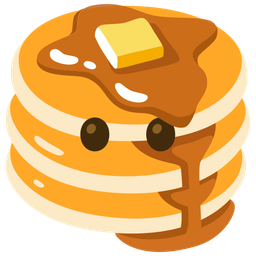 face without mouth and pancakes