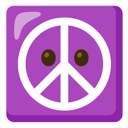 face without mouth and peace symbol