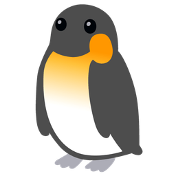 face without mouth and penguin