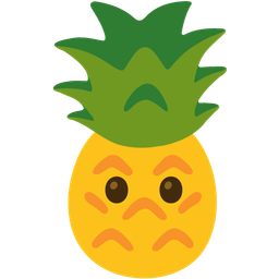 face without mouth and pineapple