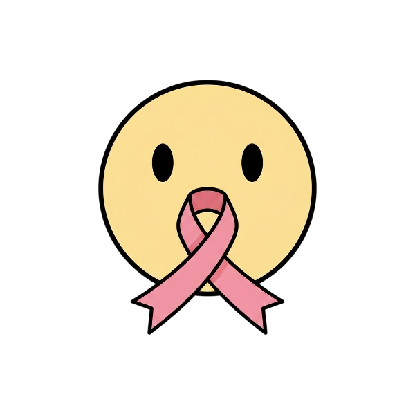 Face without mouth and Reminder ribbon