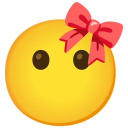 face without mouth and ribbon