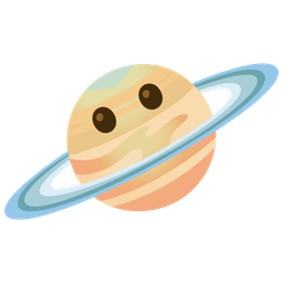 face without mouth and ringed planet