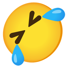 Face without mouth and Rolling on the floor laughing