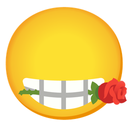 face without mouth and rose