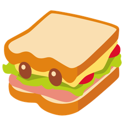 face without mouth and sandwich