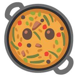 face without mouth and shallow pan of food