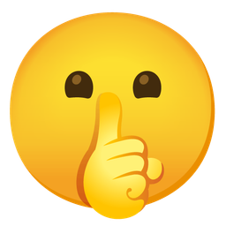 face without mouth and shushing face