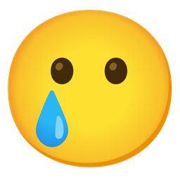 Face without mouth and Smiling face with tear