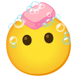 face without mouth and soap