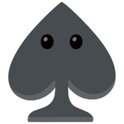 face without mouth and spade suit