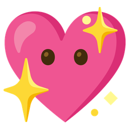 face without mouth and sparkling heart