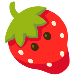 face without mouth and strawberry