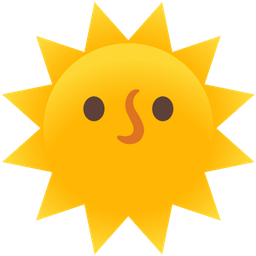 face without mouth and sun with face