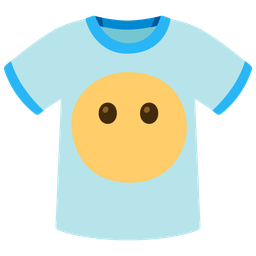 face without mouth and t-shirt