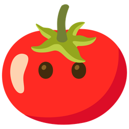 face without mouth and tomato