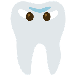 face without mouth and tooth