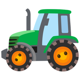 face without mouth and tractor