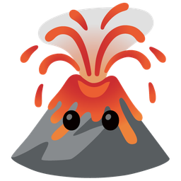 face without mouth and volcano