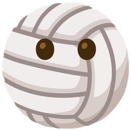 face without mouth and volleyball