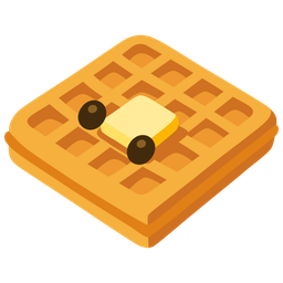 face without mouth and waffle