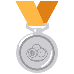 falafel and 2nd place medal